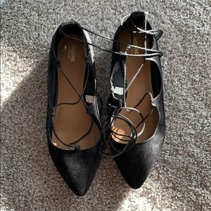 Lace up flats